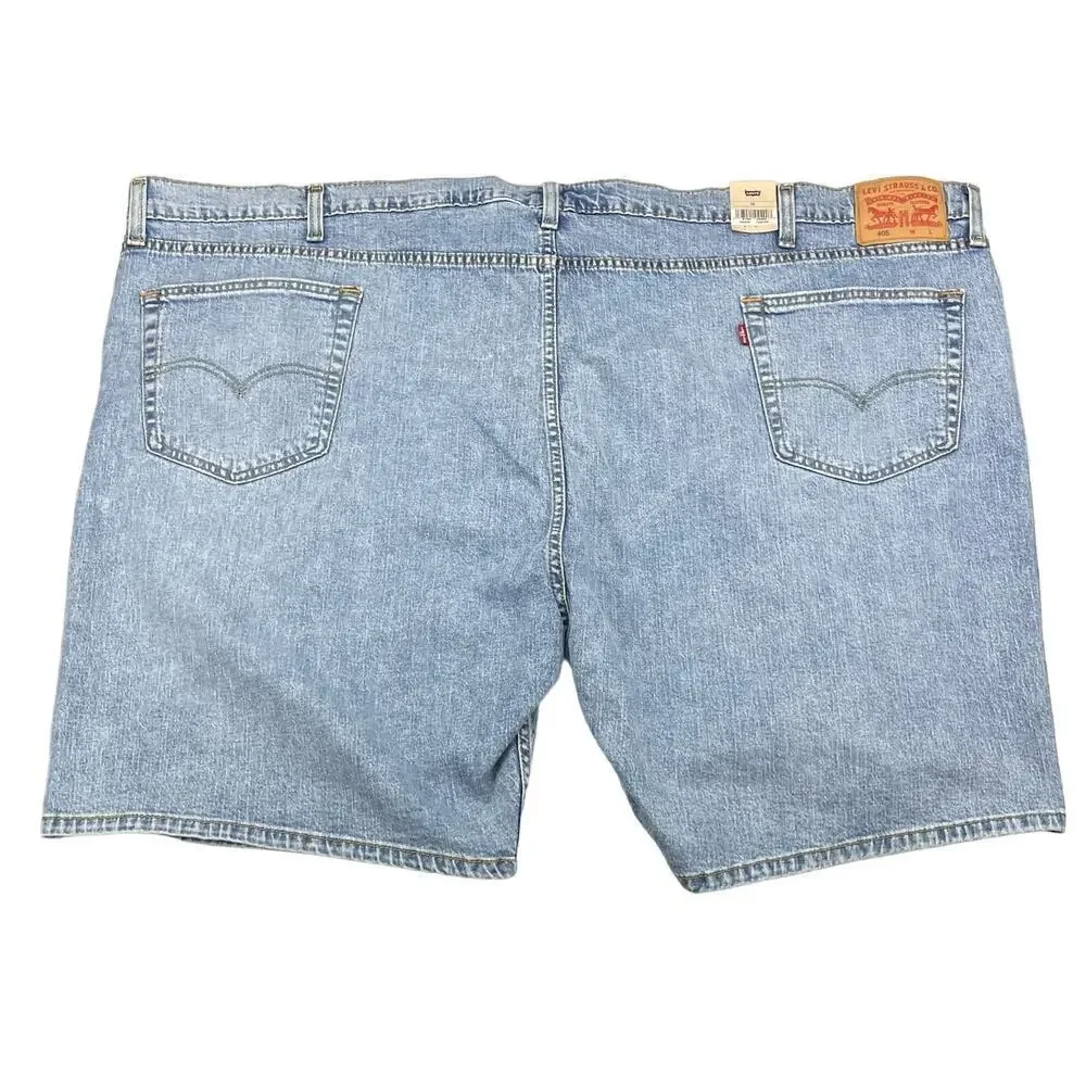 NWT LEVI'S 405 Standard Denim Shorts Sz 58 Distressing